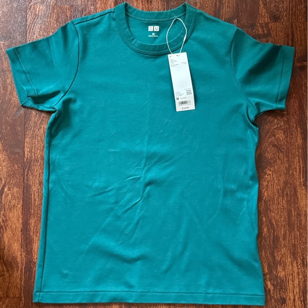 Uniqlo Dark green Crew Neck T-Shirt Sz M